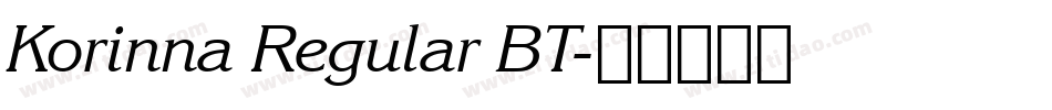 Korinna Regular BT字体转换